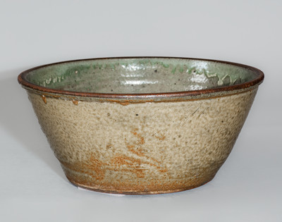Attrib. Thomas Chandler, Edgefield District, SC Alkaline-Glazed Stoneware Bowl