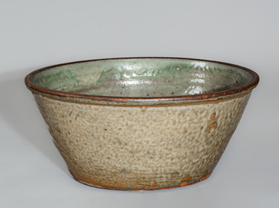 Attrib. Thomas Chandler, Edgefield District, SC Alkaline-Glazed Stoneware Bowl