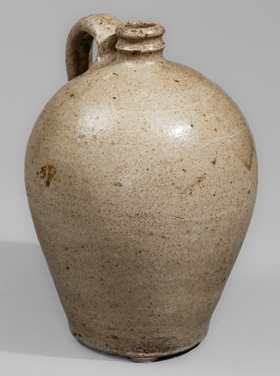 Very Rare Small-Sized Alkaline-Glazed Stoneware Jug, Impressed 