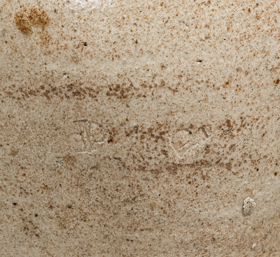 Very Rare Small-Sized Edgefield Dist, SC Stoneware Jug Impressed "P" Five Times, c1825