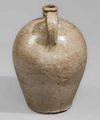 Very Rare Small-Sized Edgefield Dist, SC Stoneware Jug Impressed "P" Five Times, c1825