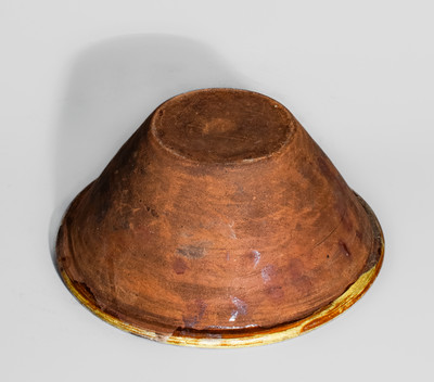 Fine Redware Bowl w/ Multi-Colored Slip Decoration, 19th century