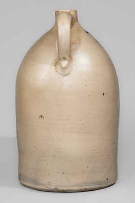 Magnificent WEST TROY / N.Y. / POTTERY Five-Gallon Stoneware Jug w/ Elaborate Cobalt Pheasant on Stump