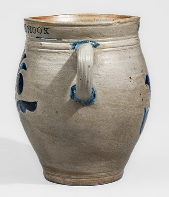 Extremely Rare and Important COERLEARS HOOK / N. YORK (Thomas Commeraw) Stoneware Jar w/ Profuse Decoration