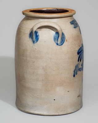 COWDEN & WILCOX / HARRISBURG, PA Two-Gallon Stoneware Jar, c1865