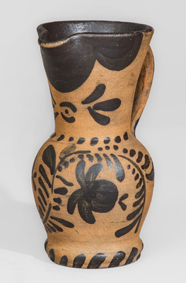 Tanware Pitcher, Greensboro or New Geneva, Pennsylvania, circa 1885