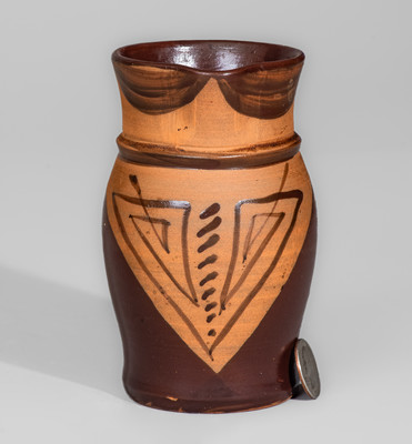 Rare Tanware Pitcher, Greensboro or New Geneva, PA, c1885