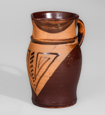 Rare Tanware Pitcher, Greensboro or New Geneva, PA, c1885