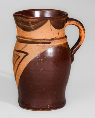 Rare Tanware Pitcher, Greensboro or New Geneva, PA, c1885