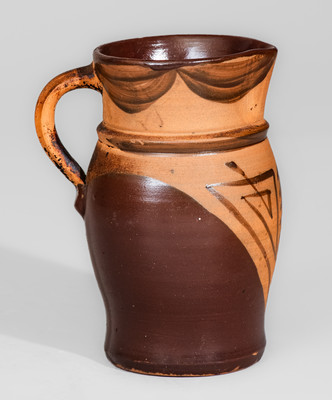 Rare Tanware Pitcher, Greensboro or New Geneva, PA, c1885