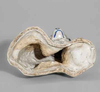 Fine Cobalt-Decorated Stoneware Spaniel, probably Ohio, late 19th century