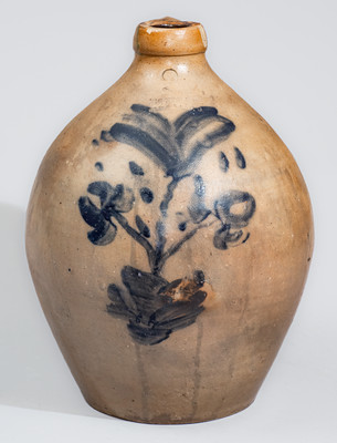 HIGGINS & CO / CLEVELAND, Ohio Stoneware Jug, circa 1840