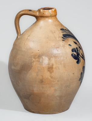 HIGGINS & CO / CLEVELAND, Ohio Stoneware Jug, circa 1840