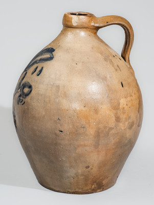 HIGGINS & CO / CLEVELAND, Ohio Stoneware Jug, circa 1840