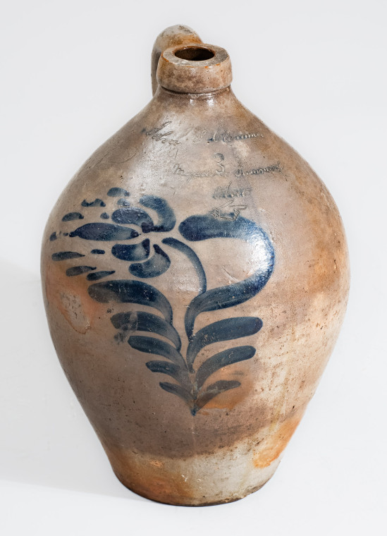 Extremely Rare John S. Clemmer / Mogadore / Summit Co. / Ohio Stoneware Abolitionist Jug