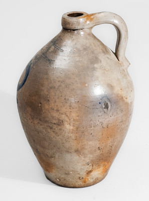 Extremely Rare Stoneware Jug by Abolitionist Potter, "John S. Clemmer / Mogadore Summit Co / Ohio"