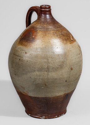 Fine BOSTON Three-Gallon Iron-Slip-Decorated Stoneware Jug