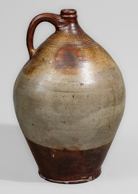 Fine BOSTON Three-Gallon Iron-Slip-Decorated Stoneware Jug