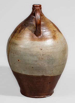 Fine BOSTON Three-Gallon Iron-Slip-Decorated Stoneware Jug