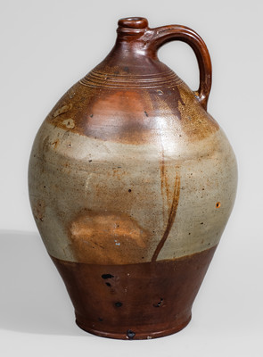 Fine BOSTON Three-Gallon Iron-Slip-Decorated Stoneware Jug