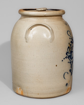 J. & E. NORTON / BENNINGTON, VT Four-Gallon Lidded Stoneware Jar, c1855