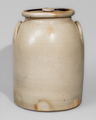 J. & E. NORTON / BENNINGTON, VT Four-Gallon Lidded Stoneware Jar, c1855
