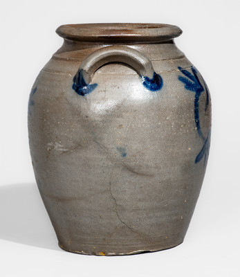 Scarce attrib. John P. Schermerhorn, Richmond, VA Stoneware Jar, circa 1830