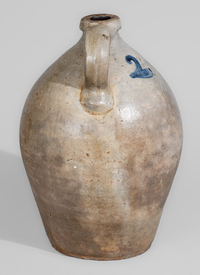 Rare A. DeHAVEN, / MIDDLEBURY, OHIO Twice-Stamped Stoneware Jug, mid 19th century