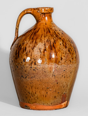 New England Redware Jug, first half 19th century