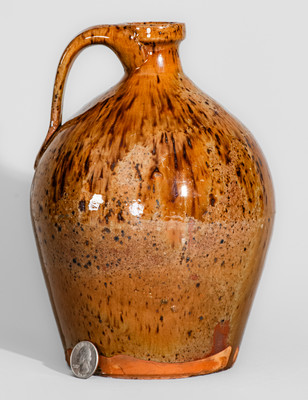 New England Redware Jug, first half 19th century