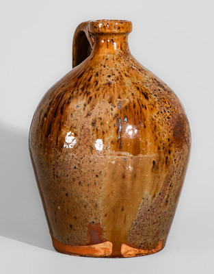 New England Redware Jug, first half 19th century