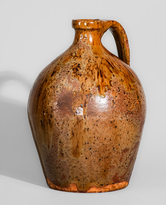New England Redware Jug, first half 19th century