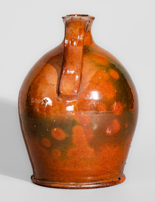 New England Redware Jug, possibly North Shore, MA, first half 19th century