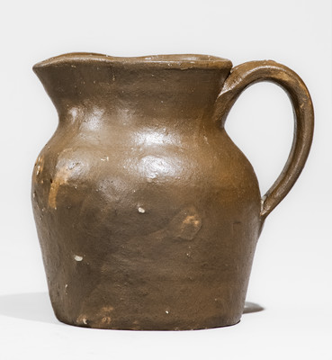 Unusual Small-Sized Stoneware Pitcher w/ Incised Bird Decoration, probably Southern, possibly Middle TN