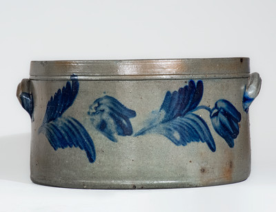 Attrib. R.J. Grier, Mt. Jordan Pottery, Chester County, PA Stoneware Cake Crock