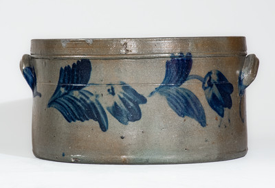 Attrib. R.J. Grier, Mt. Jordan Pottery, Chester County, PA Stoneware Cake Crock