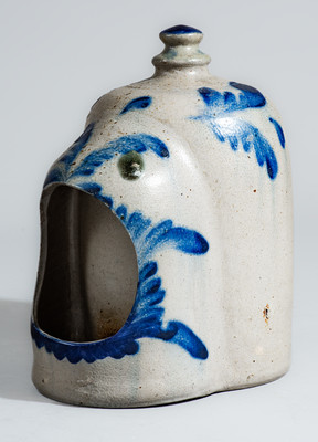 Attrib. Richard C. Remmey, Philadelphia Cobalt-Decorated Stoneware Chicken Waterer