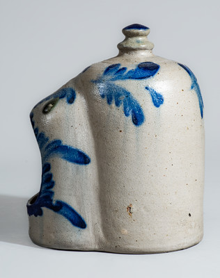 Attrib. Richard C. Remmey, Philadelphia Cobalt-Decorated Stoneware Chicken Waterer