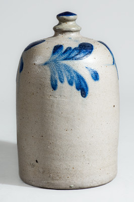 Attrib. Richard C. Remmey, Philadelphia Cobalt-Decorated Stoneware Chicken Waterer