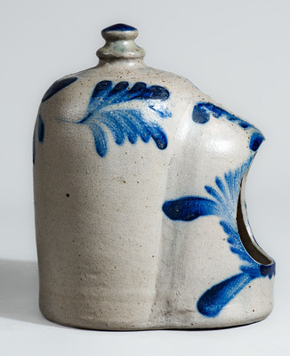 Attrib. Richard C. Remmey, Philadelphia Cobalt-Decorated Stoneware Chicken Waterer