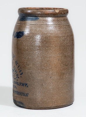 Jackson Courthouse, WV Stoneware Advertising Canning Jar