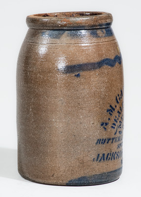 Jackson Courthouse, WV Stoneware Advertising Canning Jar
