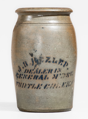 Turtle Creek, PA Stoneware Advertising Jar, circa 1875