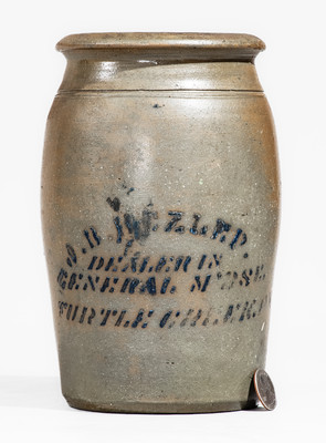 Turtle Creek, PA Stoneware Advertising Jar, circa 1875