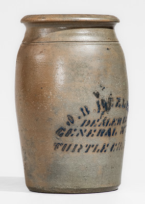 Turtle Creek, PA Stoneware Advertising Jar, circa 1875
