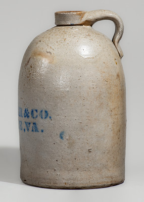 Danville, Virginia Stoneware Advertising Jug, Ohio origin