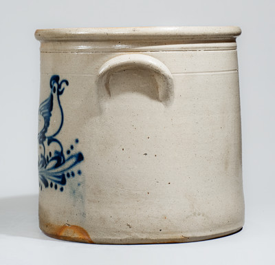 Three-Gallon HAXSTUN, OTTMAN & CO. / FORT EDWARD, N. Y. Stoneware Bird Crock