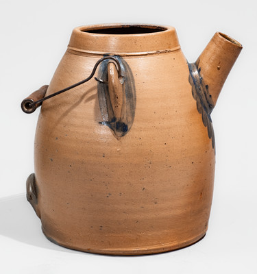 T.G. DAUB / EASTON, PA Cobalt-Decorated Stoneware Batter Pail