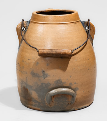 T.G. DAUB / EASTON, PA Cobalt-Decorated Stoneware Batter Pail