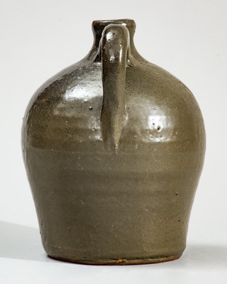 Very Rare LM (Lanier Meaders, circa 1960s) Alkaline-Glazed Stoneware Face Jug